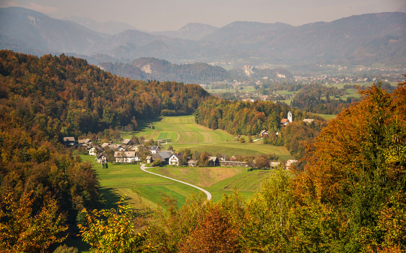 An autumn view from Lipnica Castle, photo: Aleš Krivec